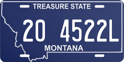 MT license plate 204522L