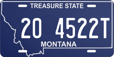 MT license plate 204522T