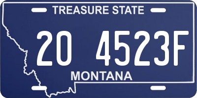 MT license plate 204523F