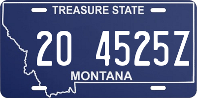 MT license plate 204525Z