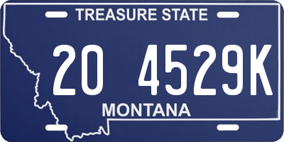 MT license plate 204529K