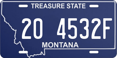 MT license plate 204532F