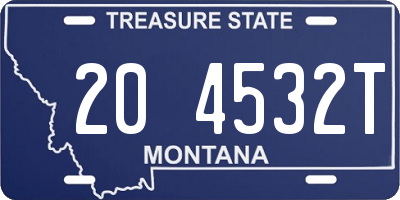 MT license plate 204532T