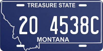 MT license plate 204538C