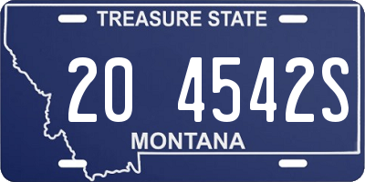 MT license plate 204542S