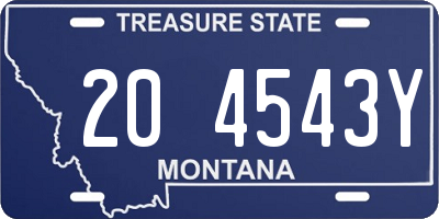MT license plate 204543Y