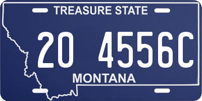 MT license plate 204556C