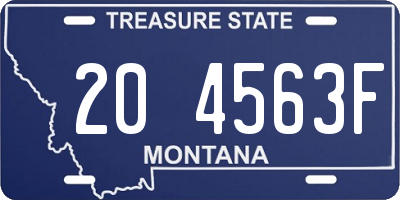 MT license plate 204563F