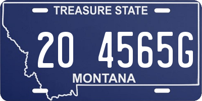 MT license plate 204565G