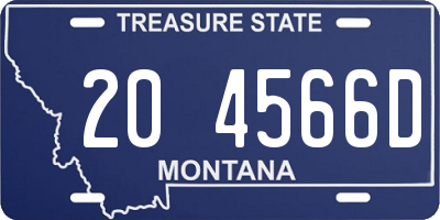 MT license plate 204566D