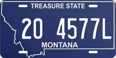MT license plate 204577L