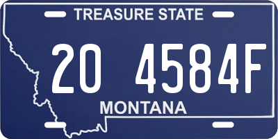 MT license plate 204584F