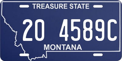 MT license plate 204589C