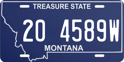 MT license plate 204589W