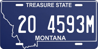 MT license plate 204593M