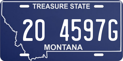 MT license plate 204597G