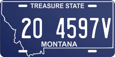 MT license plate 204597V