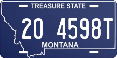 MT license plate 204598T