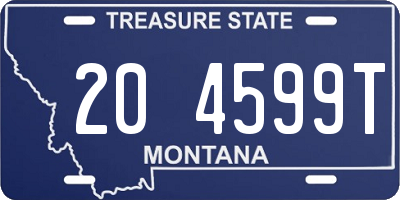 MT license plate 204599T