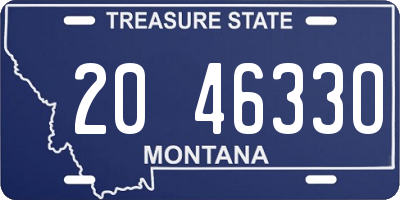 MT license plate 204633O