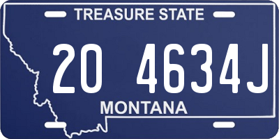 MT license plate 204634J