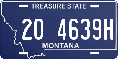 MT license plate 204639H