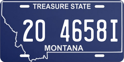 MT license plate 204658I