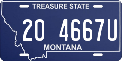 MT license plate 204667U