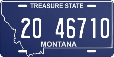 MT license plate 204671O
