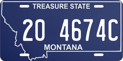 MT license plate 204674C