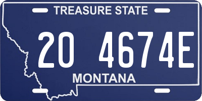 MT license plate 204674E