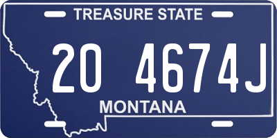 MT license plate 204674J
