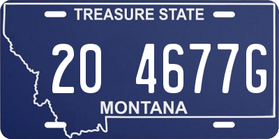 MT license plate 204677G