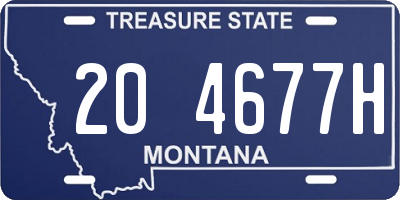 MT license plate 204677H