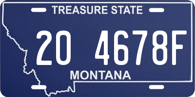 MT license plate 204678F