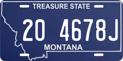 MT license plate 204678J
