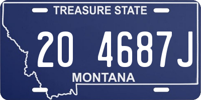 MT license plate 204687J