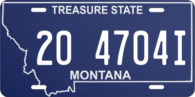 MT license plate 204704I