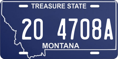 MT license plate 204708A