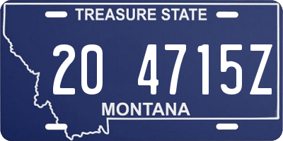 MT license plate 204715Z