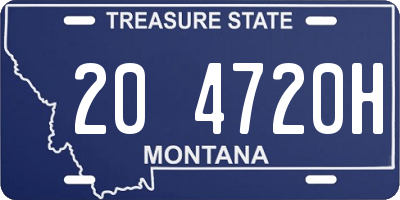 MT license plate 204720H