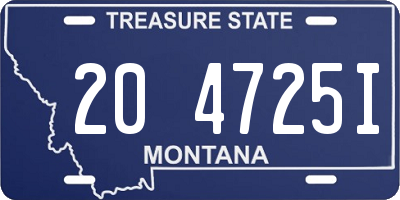 MT license plate 204725I