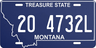 MT license plate 204732L