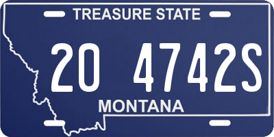 MT license plate 204742S