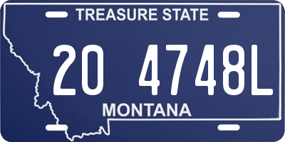 MT license plate 204748L