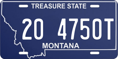 MT license plate 204750T