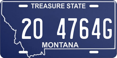 MT license plate 204764G