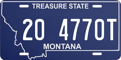 MT license plate 204770T