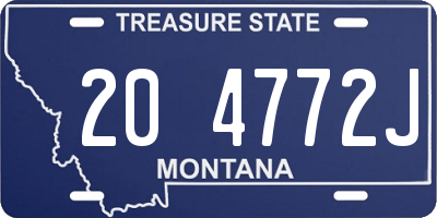 MT license plate 204772J
