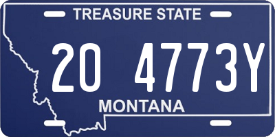 MT license plate 204773Y